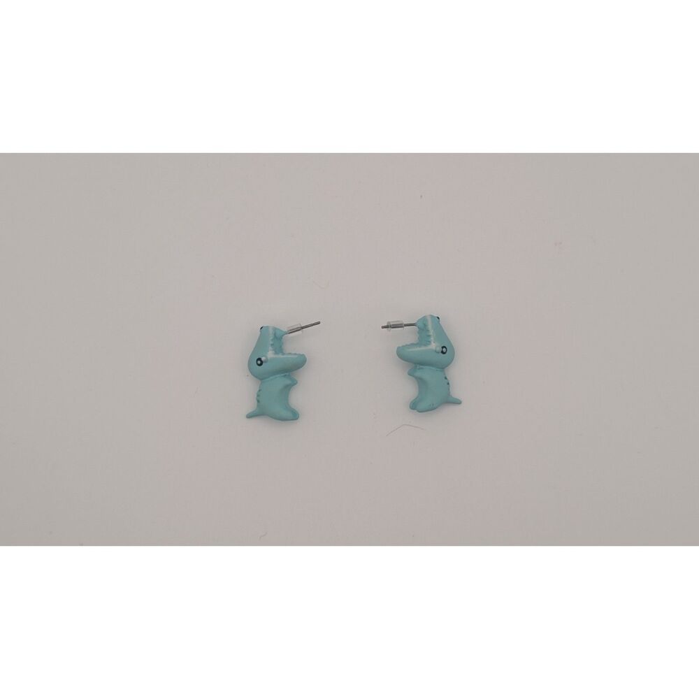Cute Blue Dinosaur Stud Earrings for Women Girls | Fun Cartoon Jewelry